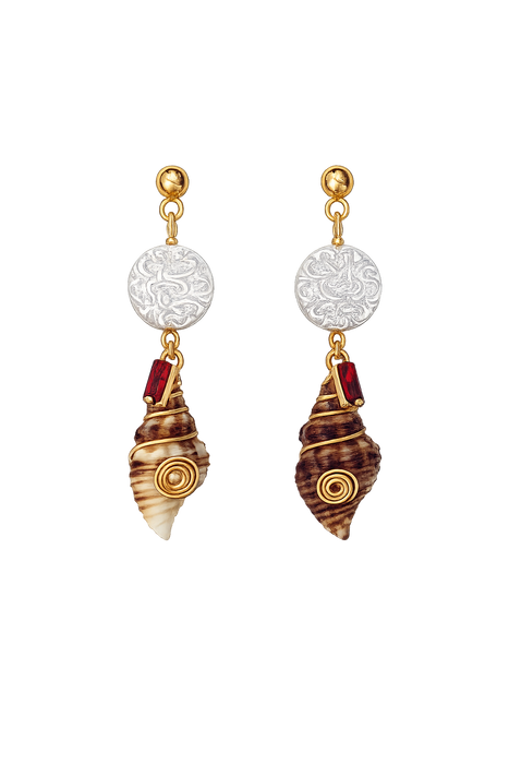 Golden Coast Shell Earrings