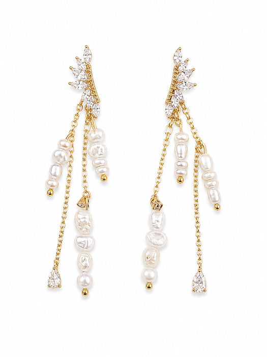 The Vivianne Pearl Cascade Earrings