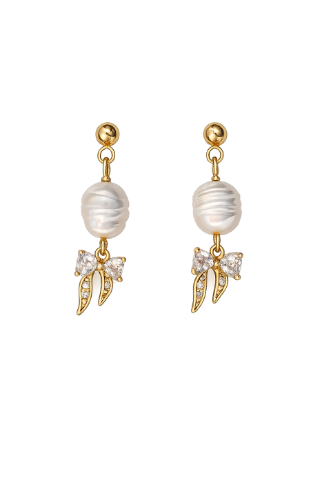 Bow Pearl Earrings