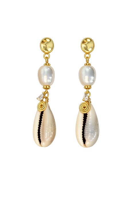 Seaside Pearl Shell Earrings