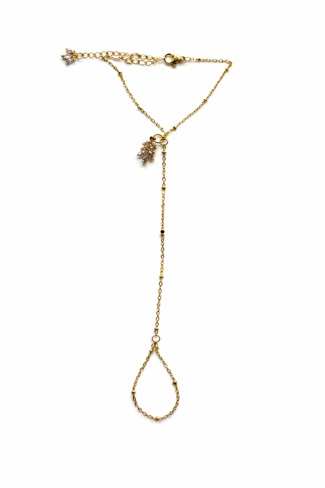 Gold Plated Bead Hand Chain
