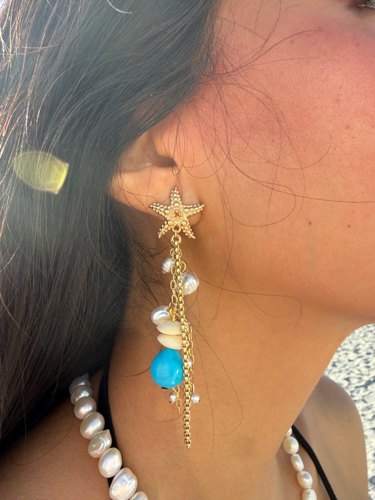 Starfish Tide Statement Earrings