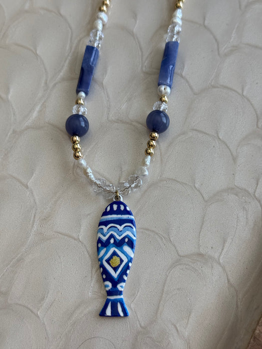 Mediterranean Fish Pearl Necklace