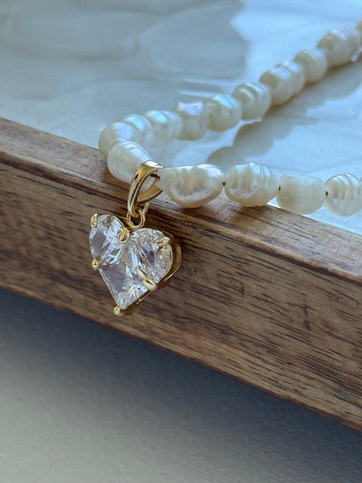 Eternal Heart Pearl Necklace