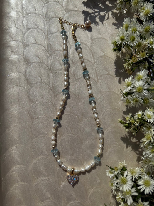 Azure Pearl Necklace