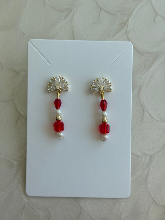 Crimson Pearl Earrings