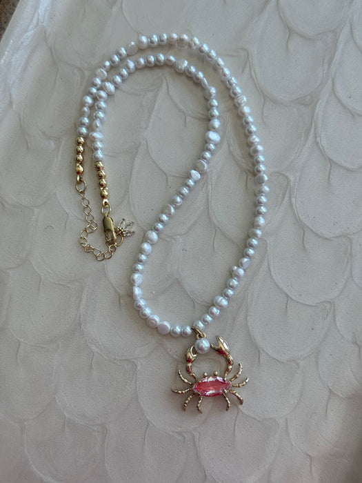 Pearl Crab Necklace