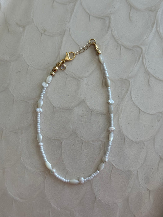 White Dainty Anklet
