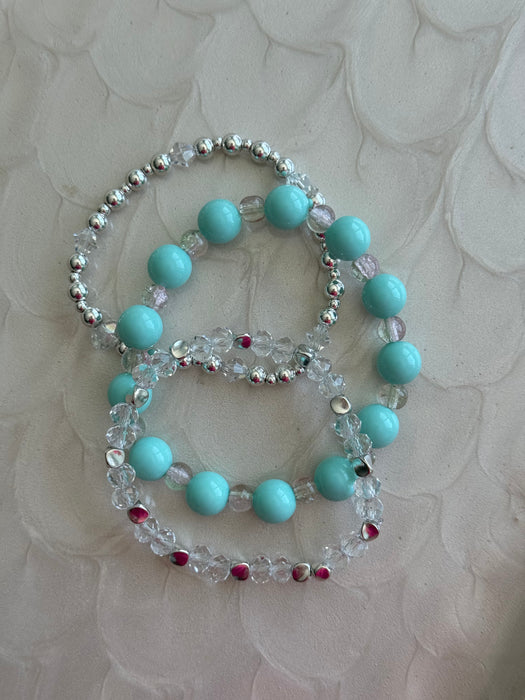 Pastel Green Blue Bracelet Set
