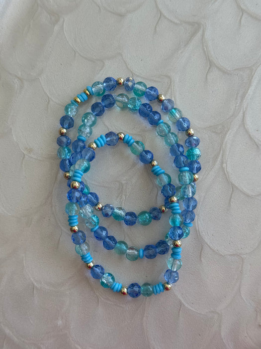 Crystal Blue Bracelet Set